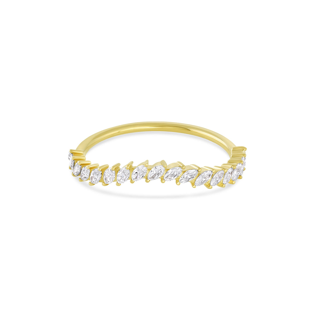 Arched Petite Domino Marquise Band - Consider the Wldflwrs