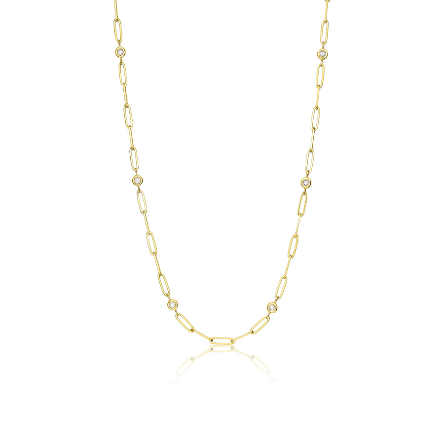 Forget Me Not Diamond Bezel Necklace - Consider the Wldflwrs