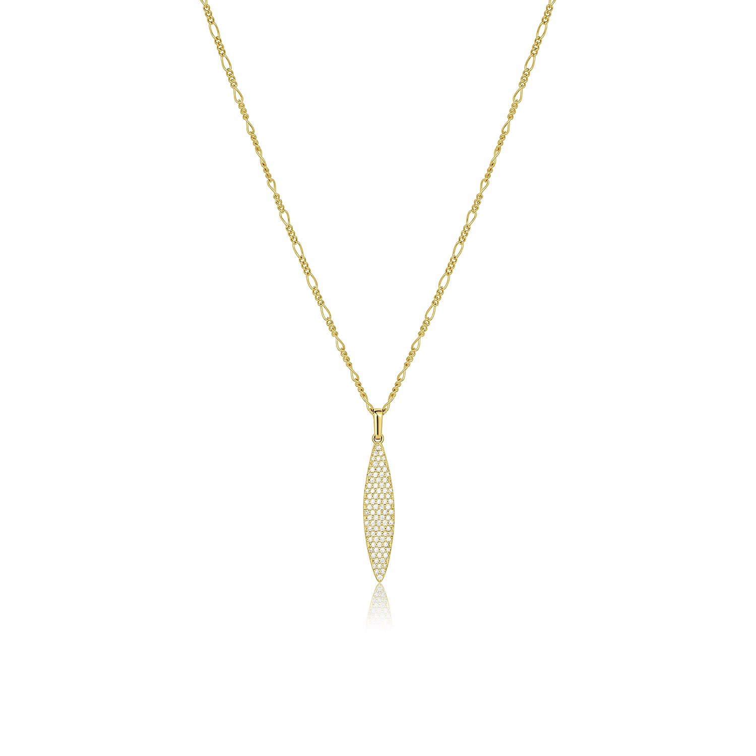 Pavé Leaf Diamond Necklace - Consider the Wldflwrs