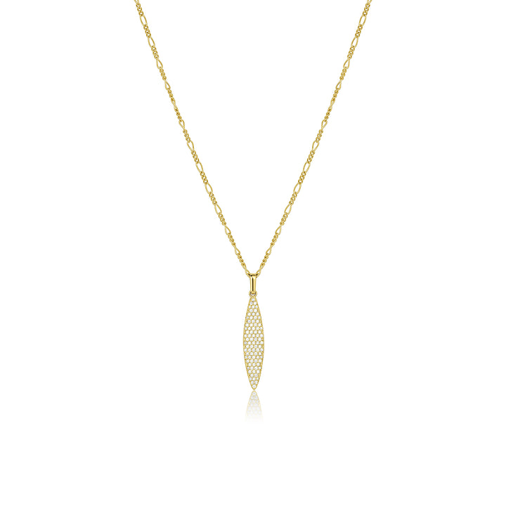 Pavé Leaf Diamond Necklace - Consider the Wldflwrs