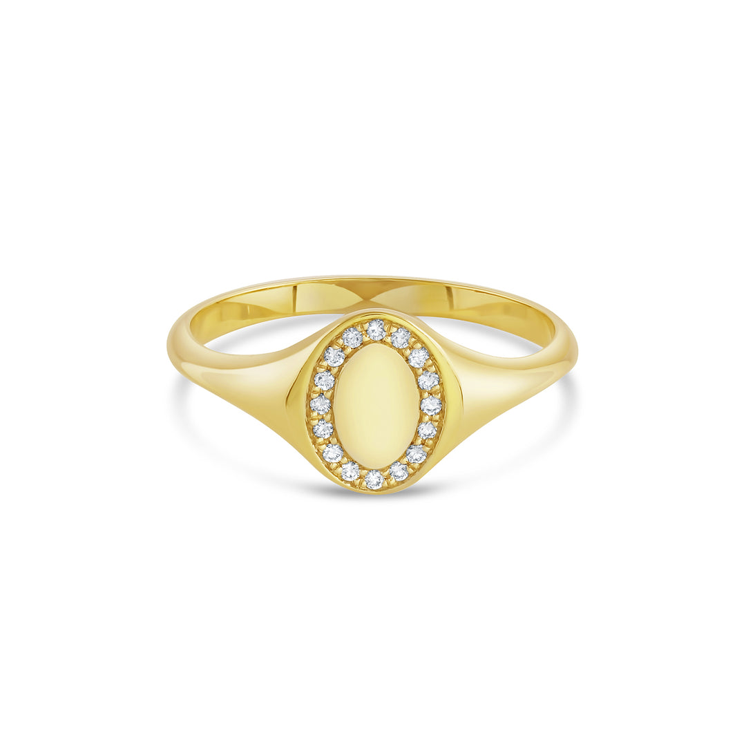 Trace Namesake Diamond Signet - Consider the Wldflwrs