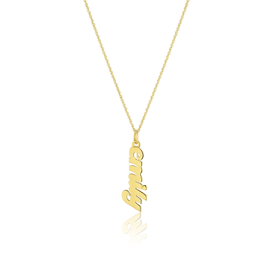 Vertical Nameplate Necklace "EMILY" - Consider the Wldflwrs