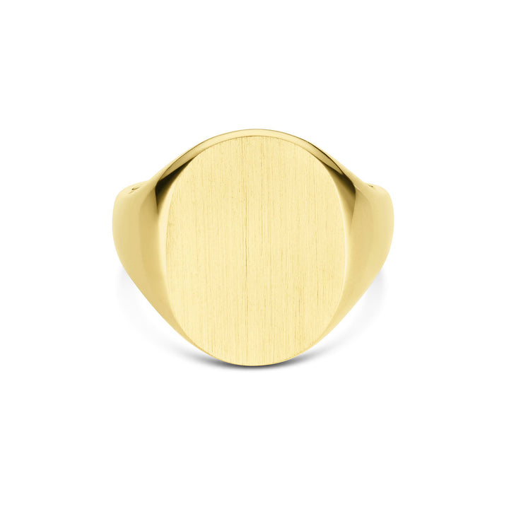 Die Struck Large Oval Signet Ring