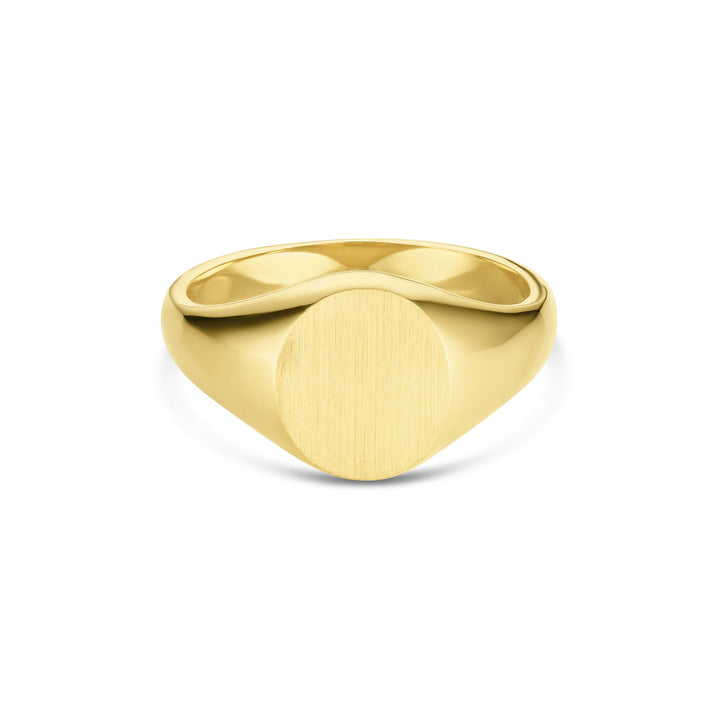 Die Struck Small Oval Signet Ring