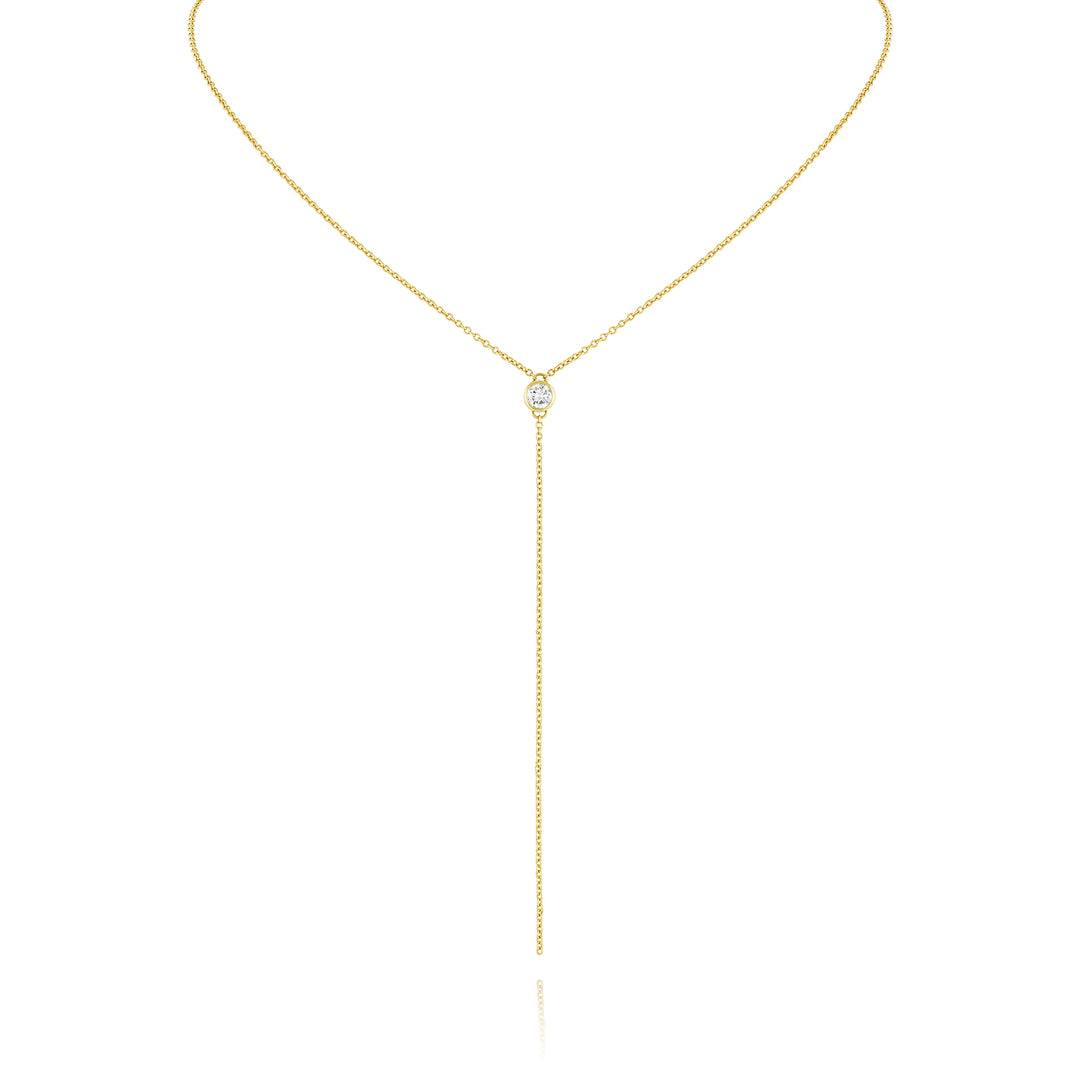 Diamond Bezel Lariat - Consider the Wldflwrs