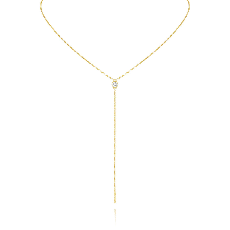Diamond Bezel Lariat - Consider the Wldflwrs
