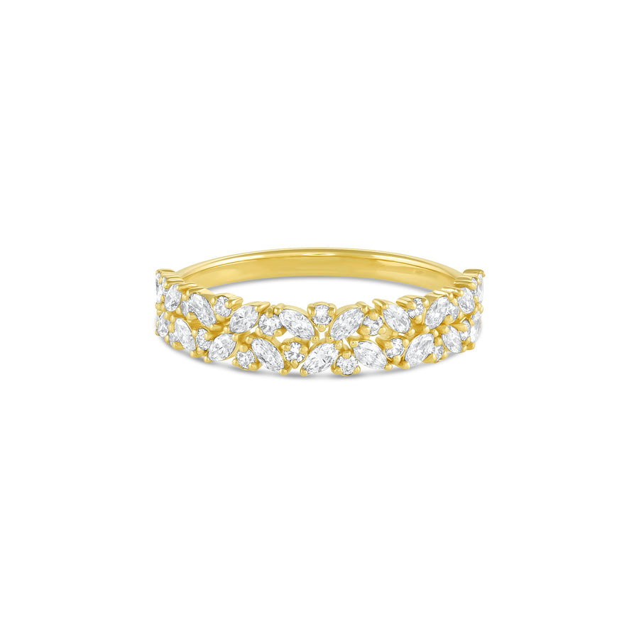 Double Petite Cluster Diamond Ring - Consider the Wldflwrs