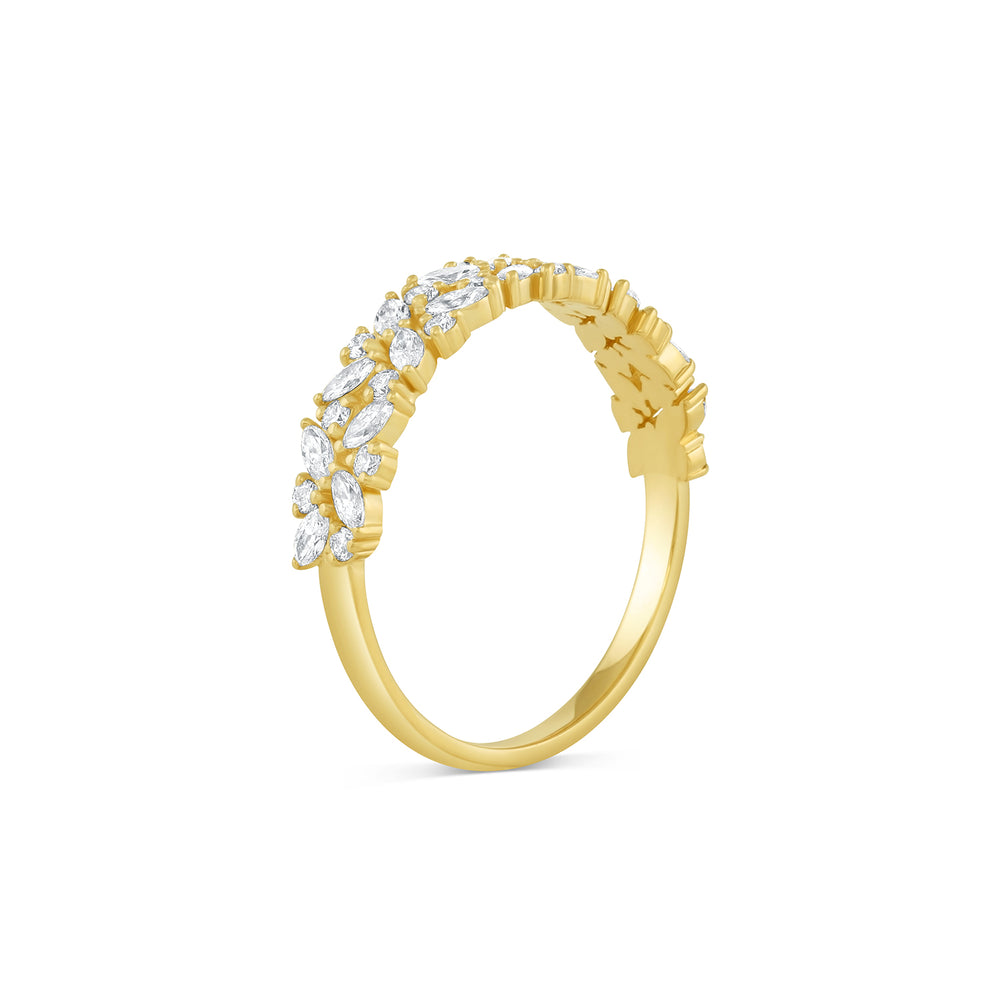 Double Petite Cluster Diamond Ring - Consider the Wldflwrs