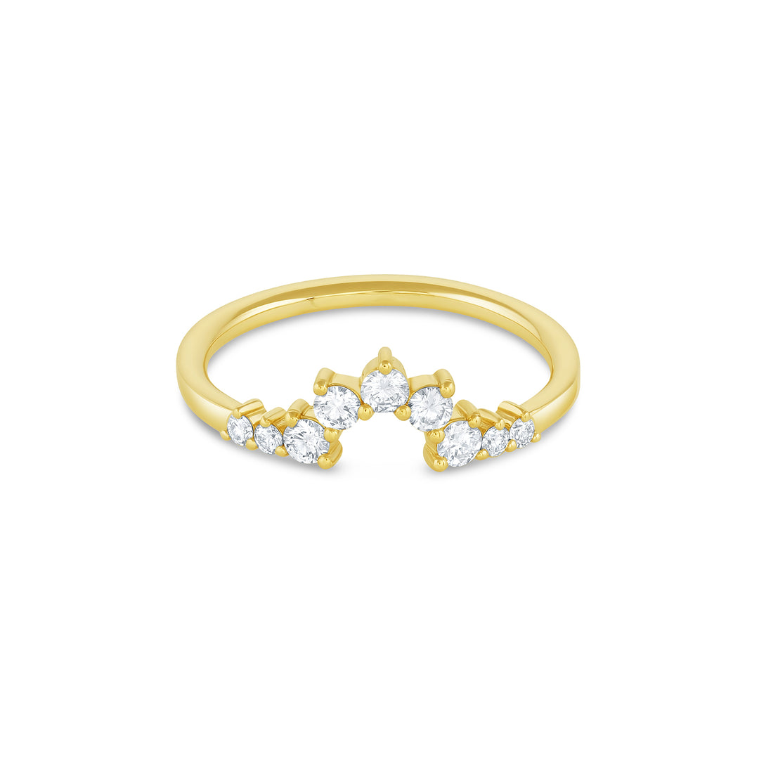 Emu Curved Diamond Ring - Consider the Wldflwrs