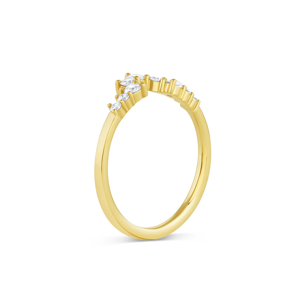 Emu Curved Diamond Ring - Consider the Wldflwrs