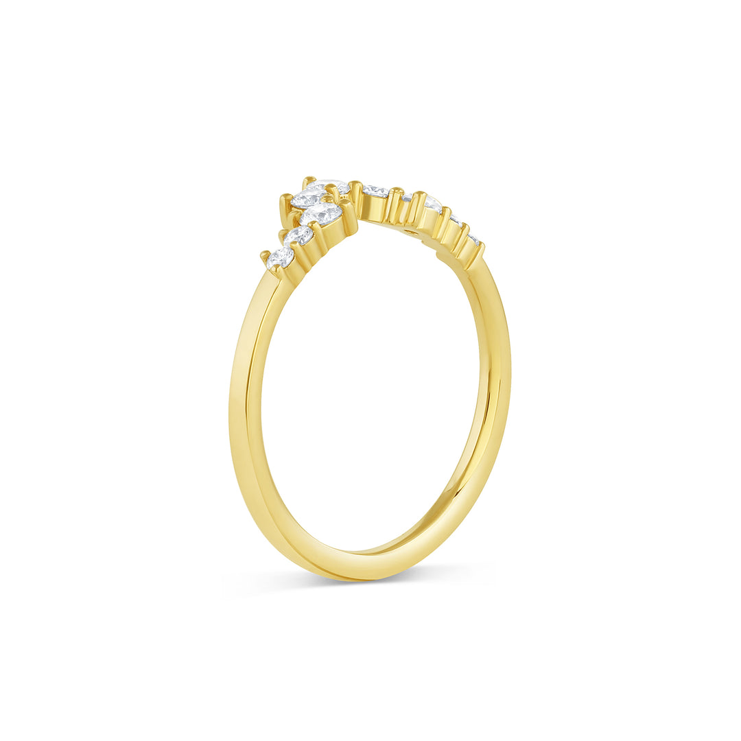 Emu Curved Diamond Ring - Consider the Wldflwrs