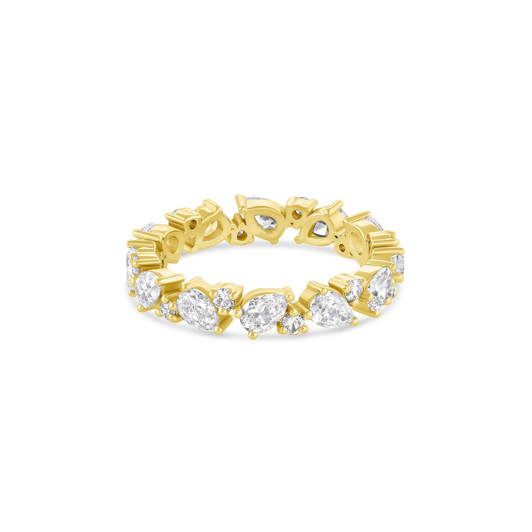 Large Pear Cluster Diamond Ring (Lab Grown) - Consider the Wldflwrs