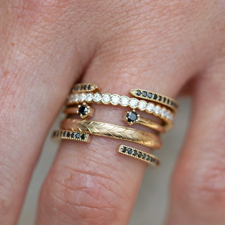 Black Diamond Claw Cuff Ring - Consider the Wldflwrs
