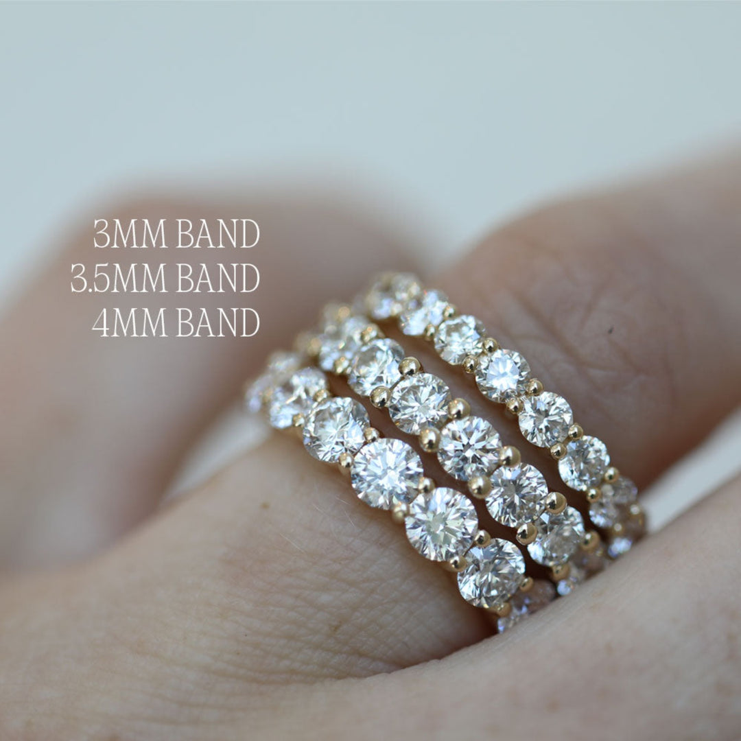 Round Cut Lab Grown Diamond Band (Half-Eternity) - Consider the Wldflwrs