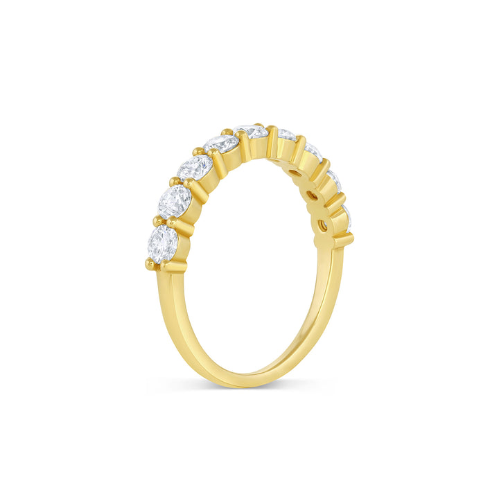 Round Cut Lab Grown Diamond Band (Half-Eternity) - Consider the Wldflwrs
