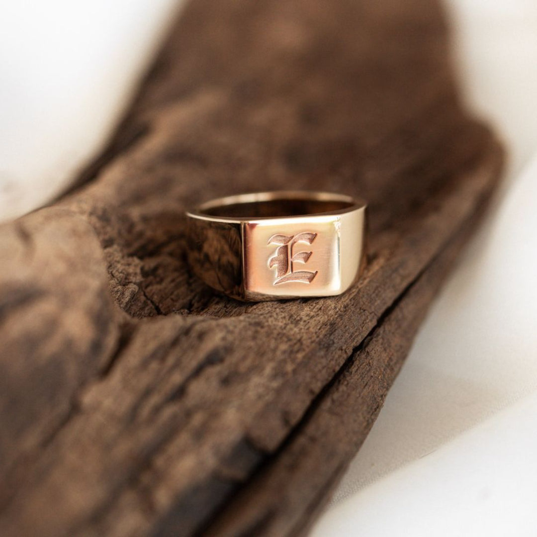Sterling Silver Square Signet - Consider the Wldflwrs