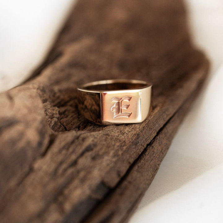 Sterling Silver Square Signet - Consider the Wldflwrs