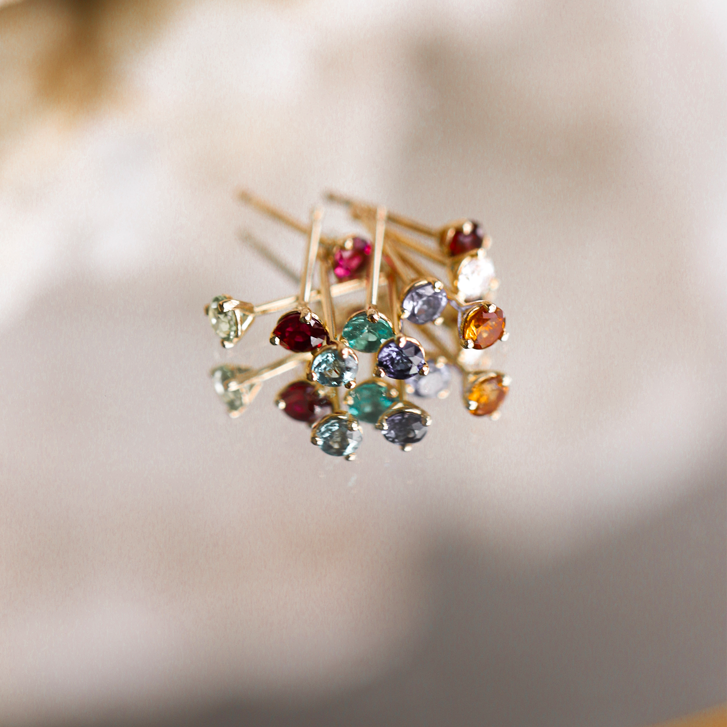 Birthstone Stud Earrings - Consider the Wldflwrs