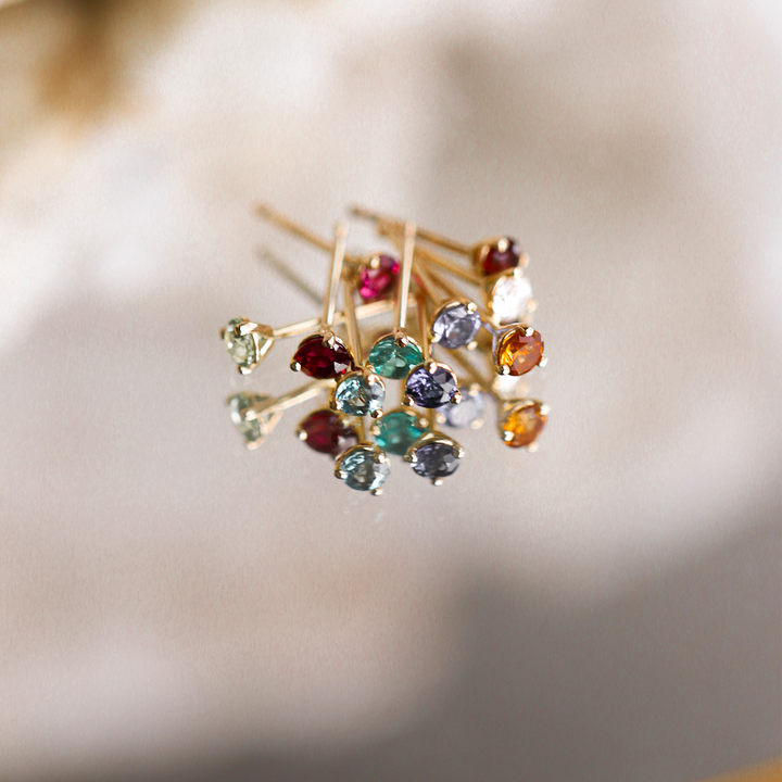 Birthstone Stud Earrings - Consider the Wldflwrs