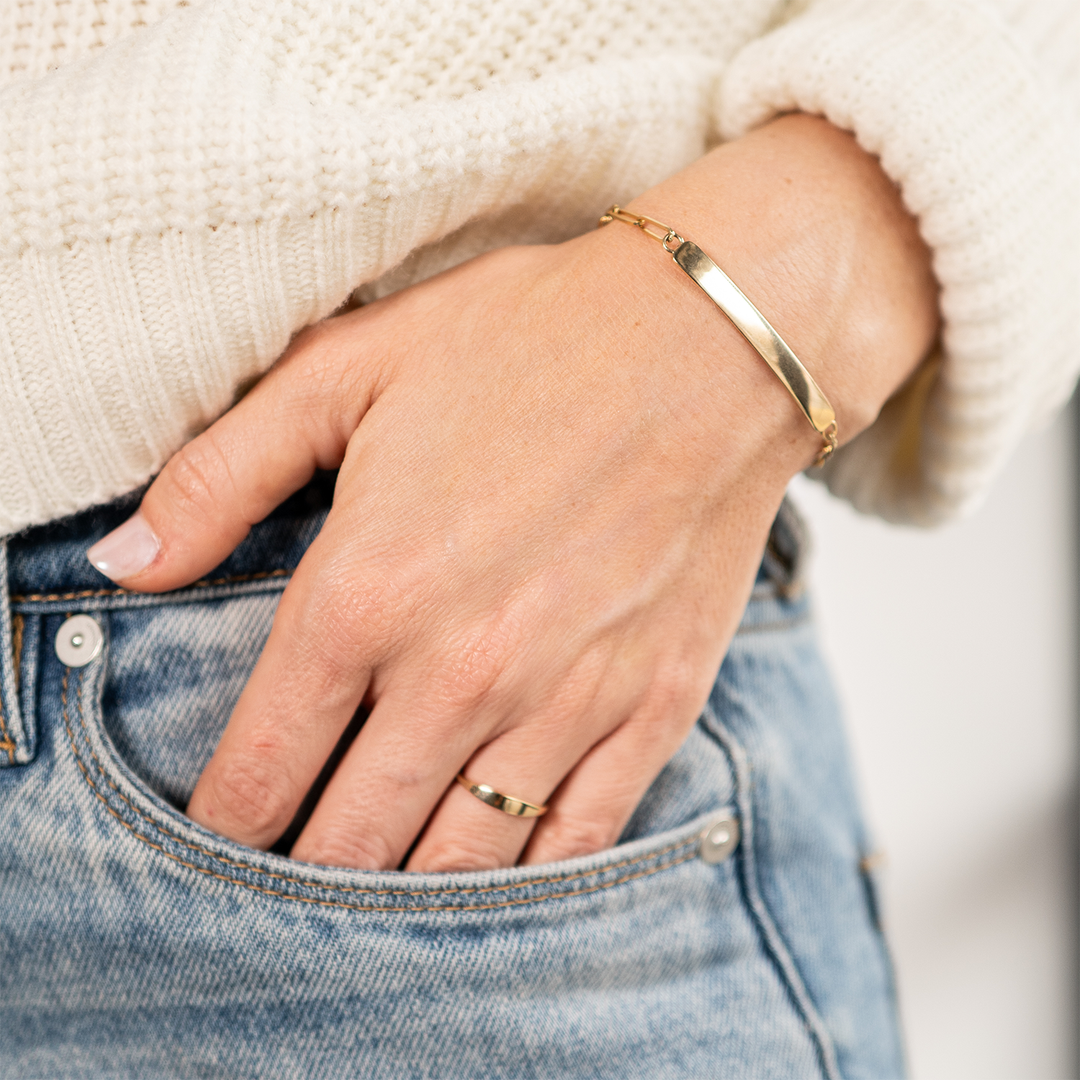 Long Link ID bracelet - Consider the Wldflwrs
