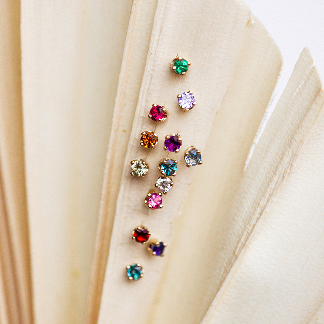 Micro Birthstone Stud Earring - Consider the Wldflwrs