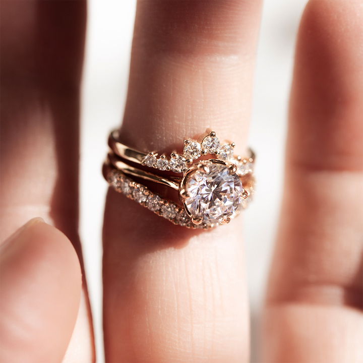 Emu Curved Diamond Ring - Consider the Wldflwrs