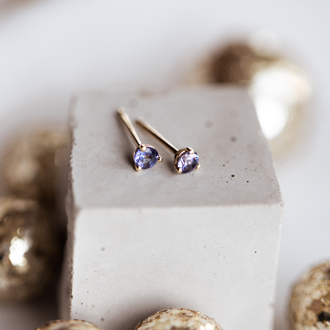Birthstone Stud Earrings - Consider the Wldflwrs
