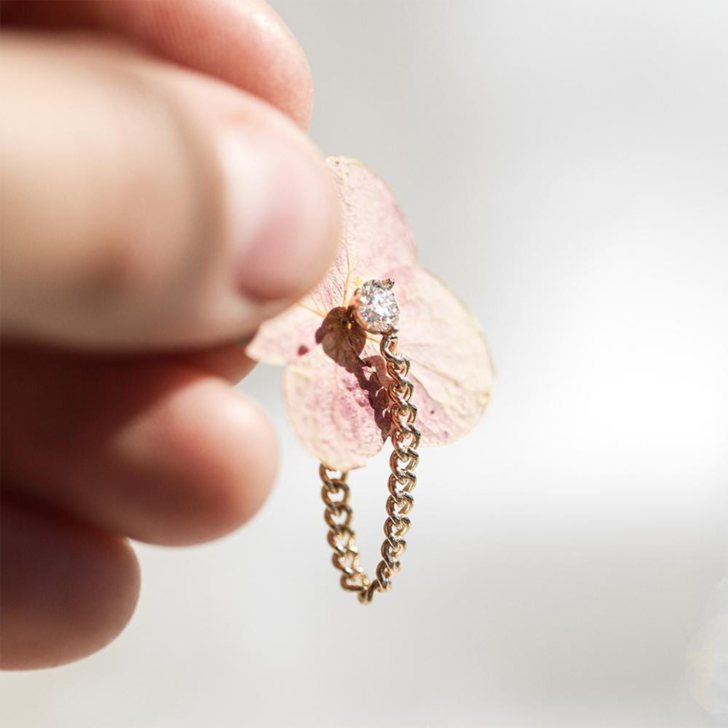 Chateaux Chain Sparkle Stud Earring - Consider the Wldflwrs
