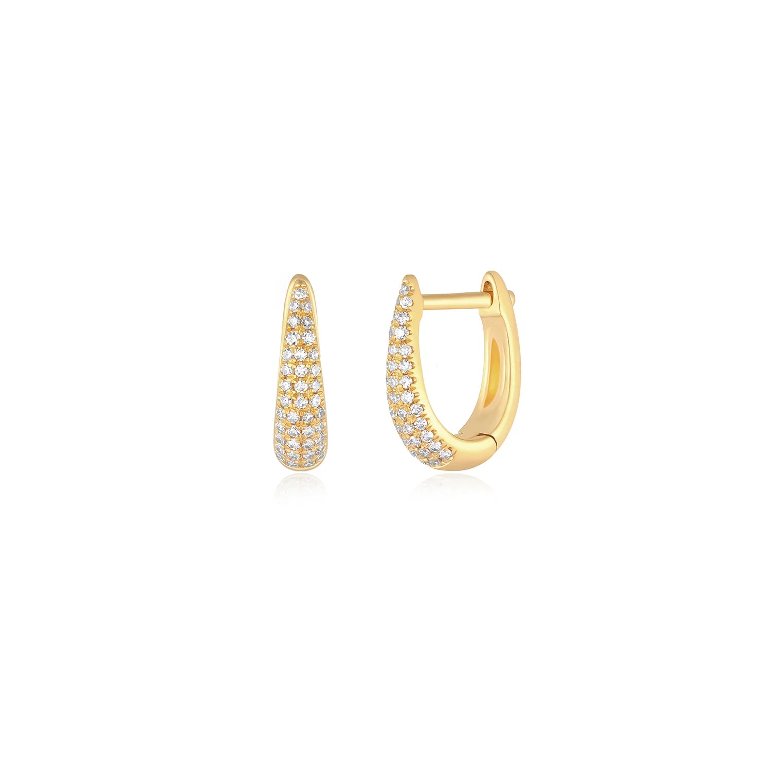 Diamond Mini Maeve Huggie Earrings - Consider the Wldflwrs