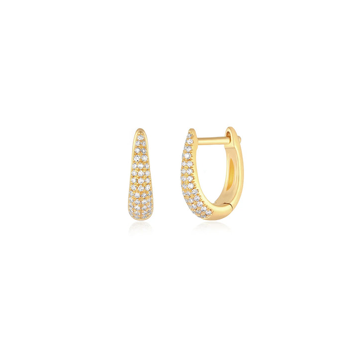 Diamond Mini Maeve Huggie Earrings - Consider the Wldflwrs