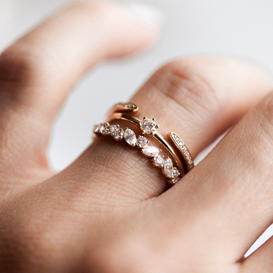 Diamond Claw Cuff Ring (Lab Grown) - Consider the Wldflwrs