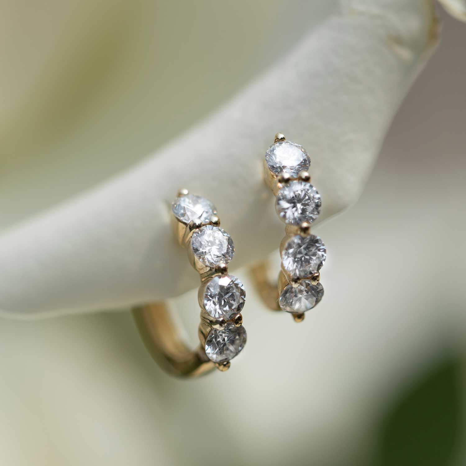Jumbo Prong Set Diamond Mini Huggies - Consider the Wldflwrs