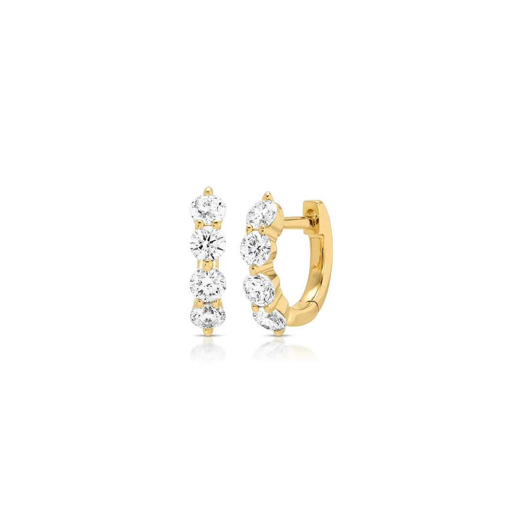 Jumbo Prong Set Diamond Mini Huggies - Consider the Wldflwrs