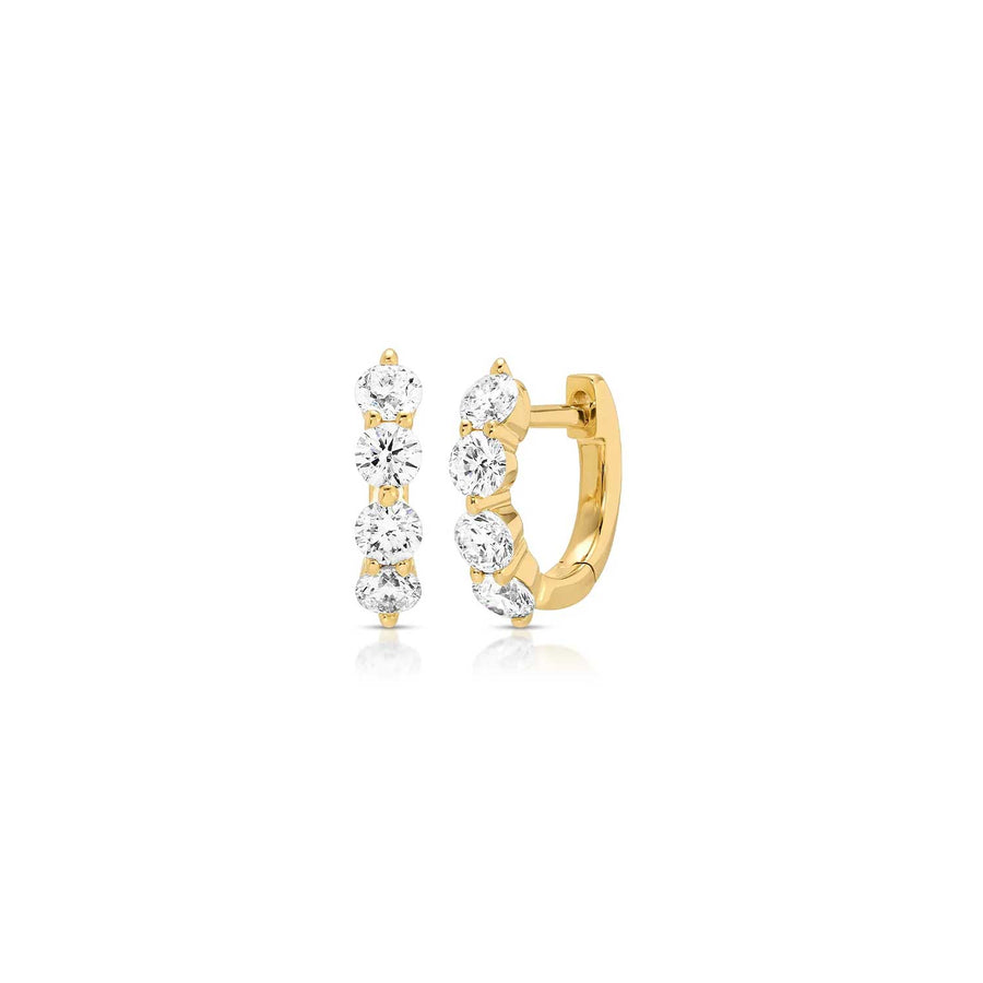Jumbo Prong Set Diamond Mini Huggies - Consider the Wldflwrs