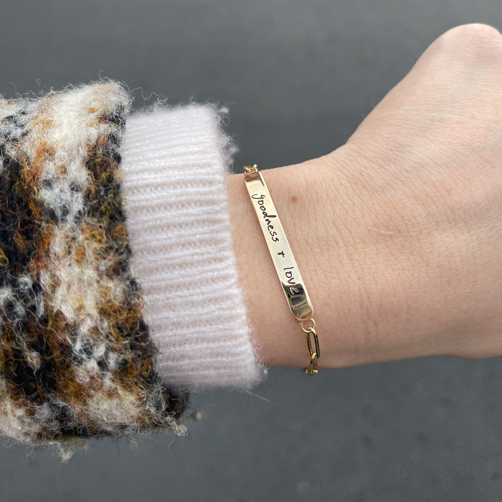 Long Link ID bracelet - Consider the Wldflwrs