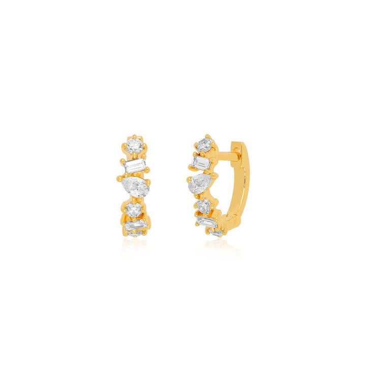 Multifaceted Diamond Mini Huggies - Consider the Wldflwrs