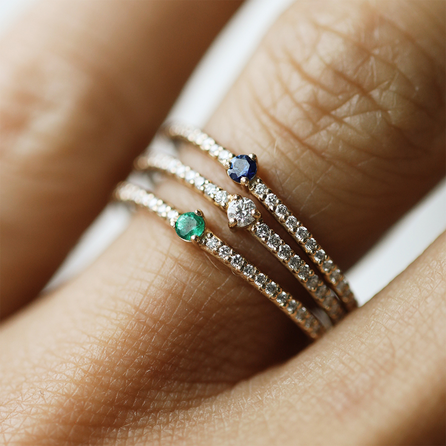 Pavé Birthstone Stacker - Consider the Wldflwrs