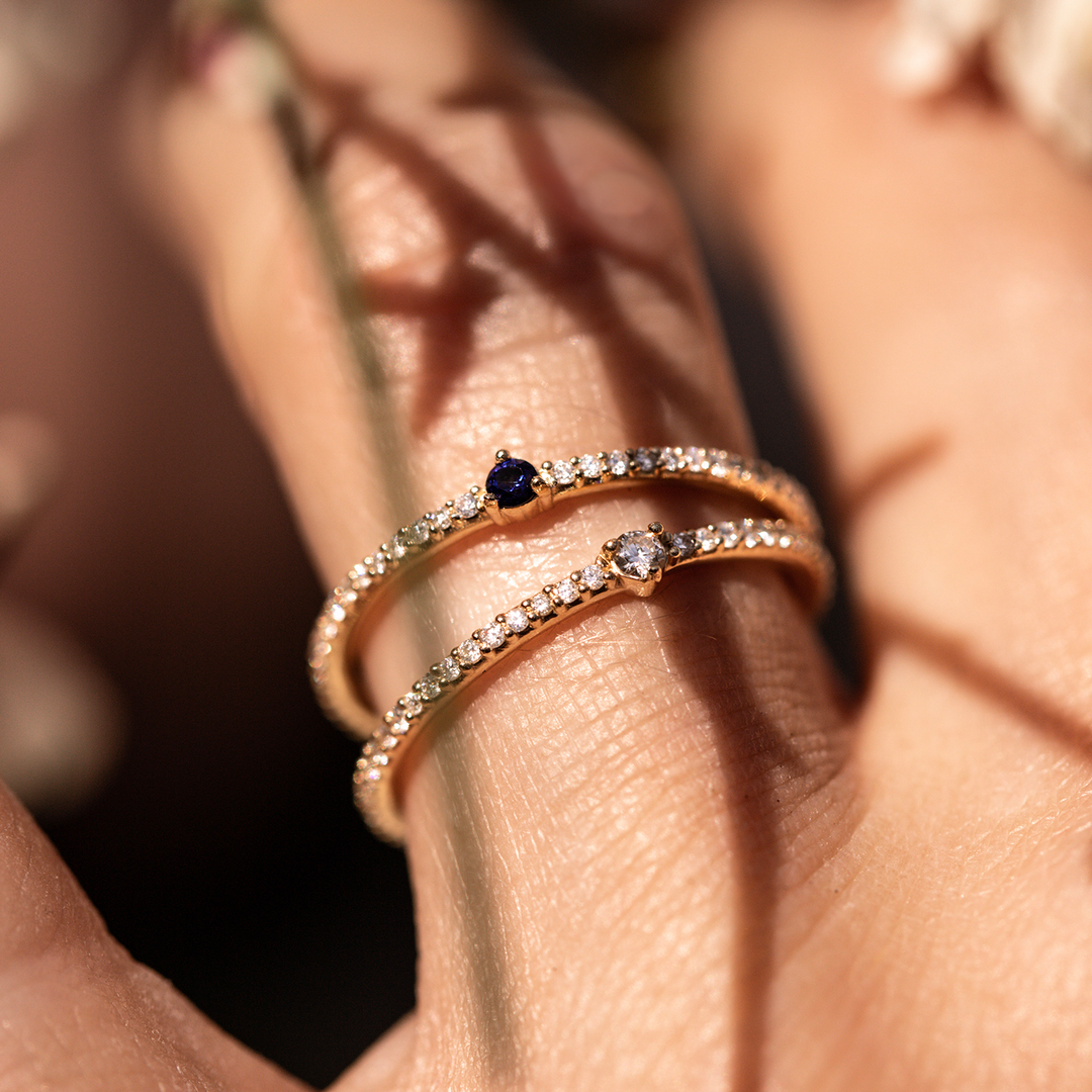 Pavé Birthstone Stacker - Consider the Wldflwrs