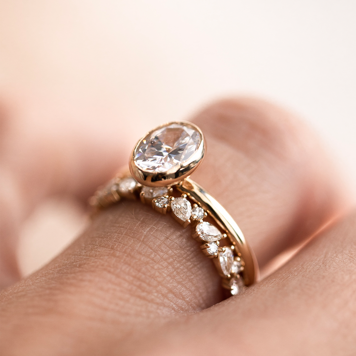Pear Cluster Diamond Ring (Earth Mined) - Consider the Wldflwrs