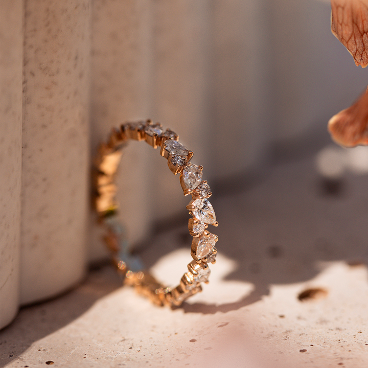 Pear Cluster Diamond Ring (Earth Mined) - Consider the Wldflwrs