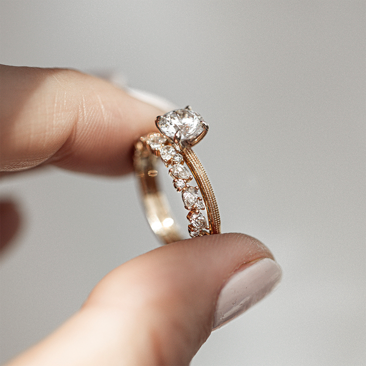 Pear Cluster Diamond Ring (Earth Mined) - Consider the Wldflwrs
