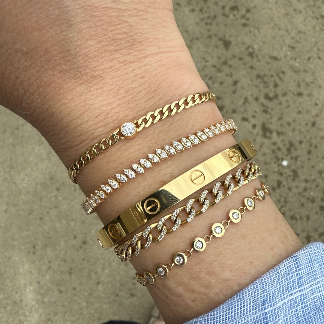 Petal Shape Tennis Bracelet - Consider the Wldflwrs