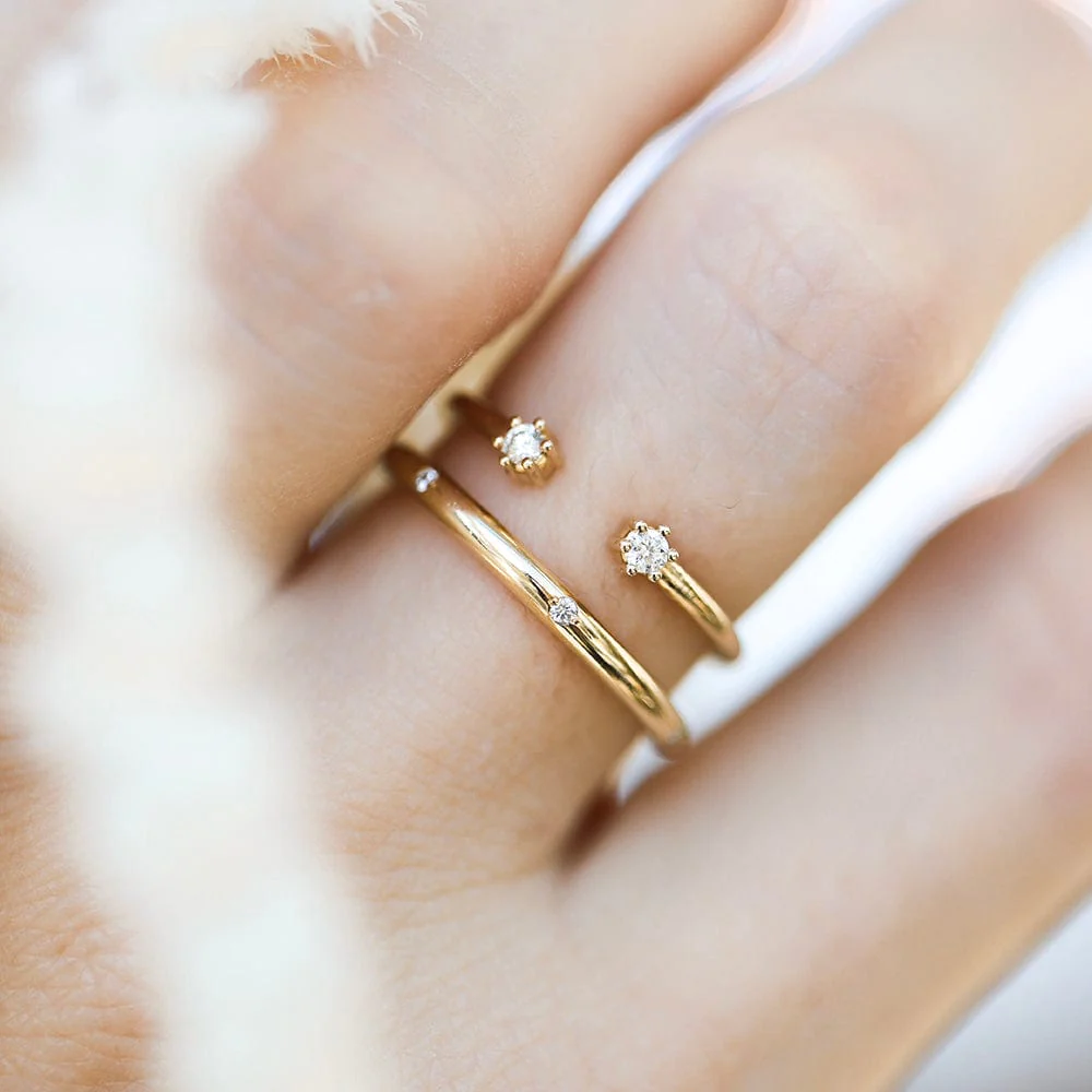 Blossom Cuff Diamond Ring - Consider the Wldflwrs