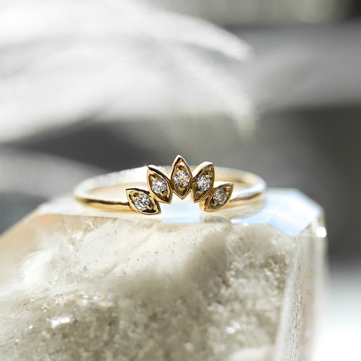 Water Lily Diamond Ring (Earth-Mined) - Consider the Wldflwrs