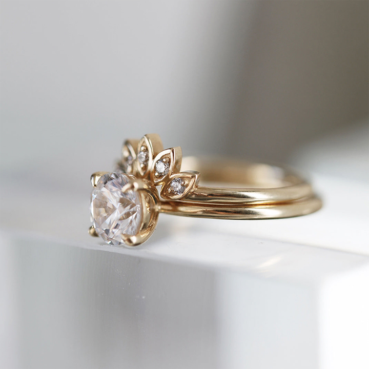 Water Lily Diamond Ring (Earth-Mined) - Consider the Wldflwrs