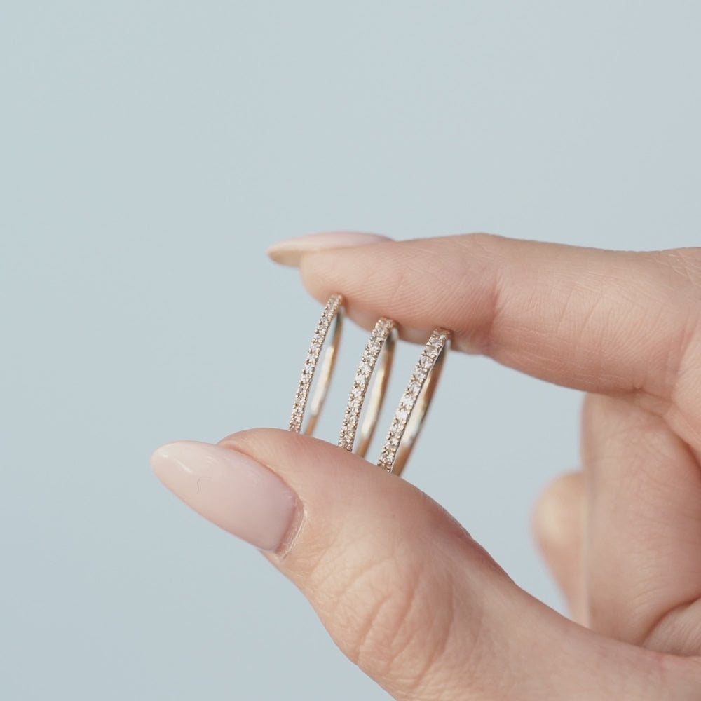 White Diamond Twinkle Band Half-Eternity (Earth-Mined) - Consider the Wldflwrs