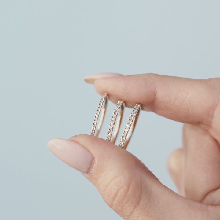 White Diamond Twinkle Band Half-Eternity (Earth-Mined) - Consider the Wldflwrs