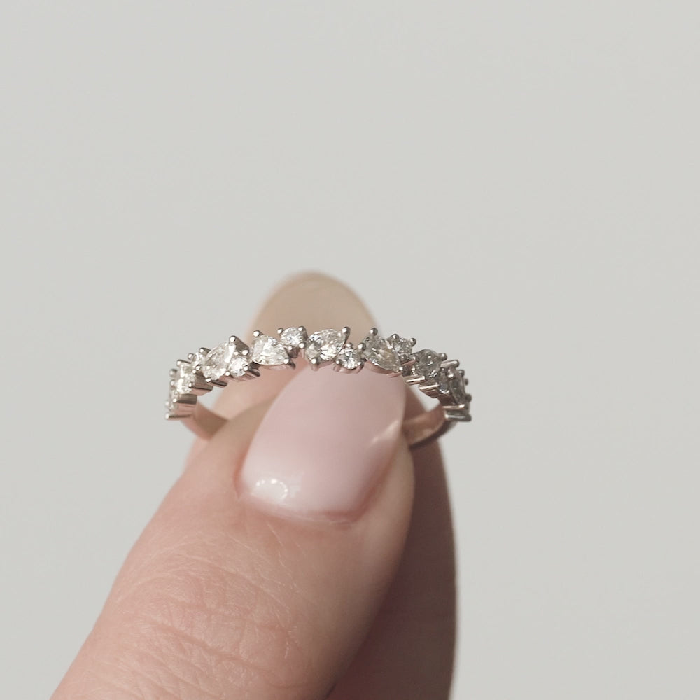 Pear Cluster Diamond Ring (Earth Mined) - Consider the Wldflwrs