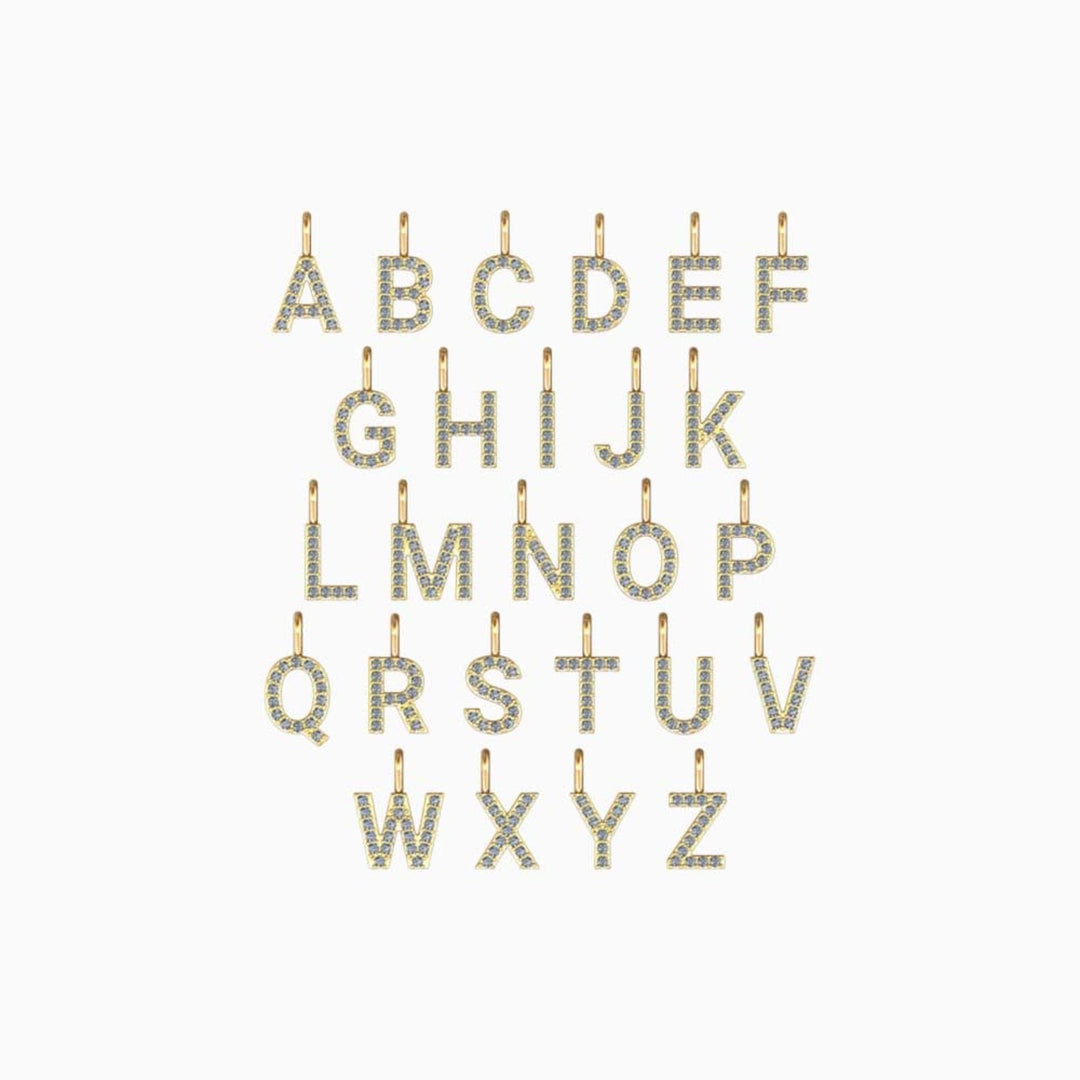 Pavé Letter Necklace - Consider the Wldflwrs