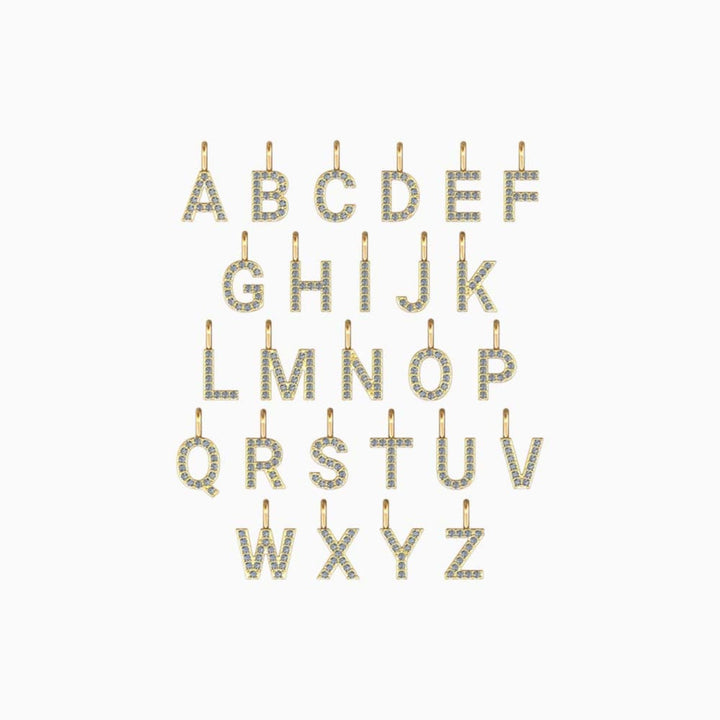 Pavé Letter Necklace - Consider the Wldflwrs